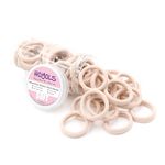 HOYOLS Soft Large Cotton Hair Ties, Gentle Stretch Nylon Hair Bands Ponytail Holder for Thick Heavy Curly Hair, No Slip No Damage Seamless Scrunchies Headbands 100 Pcs (Light Blonde)