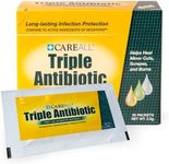 CareAll Triple Antibiotic Ointment 0.9gr (25 Pack) Foil Packet, First Aid for Minor Scrapes, Cuts, and Burns. Helps Prevent Infection. Contains Bacitracin Zinc, Neomycin Sulfate, Polymyxin B Sulfate