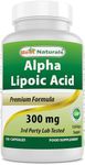 Best Naturals Alpha Lipoic Acid 300 mg 120 Capsules