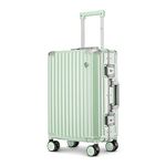 THE CLOWNFISH Stark Series Luggage Polycarbonate Hard Case Suitcase Eight Wheel Trolley Bag with Double TSA Locks- Pistachio Green (Small Size, 57 cm-22 inch)