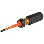 Flip Blade Insulated Screwdriver 2 in1 Ph Bit #2 Sl Bit 1/4"