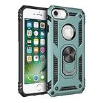 Korecase Compatible with iPhone 6 6s iPhone 7 iPhone 8 Case, Extreme Protection Military Armor Protective Cover with 360 Degree Swivel Ring Kickstand Phone Case for iPhone 6 6s 7 8 Jadegreen