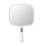 Snowflakes Hand Mirror Large Handhled Mirror with Handle-Hang Handhled Hairdresser Mirror 8inches x 9inches