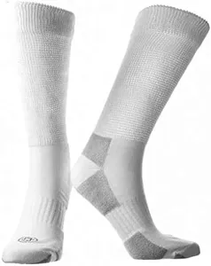 Doctor's Choice Diabetic Crew Socks, Women's, Non-Binding, Half-Cushioned, & Seamless Toe, 2 Pairs, White, Medium (Womens Shoe Size: 6-10)