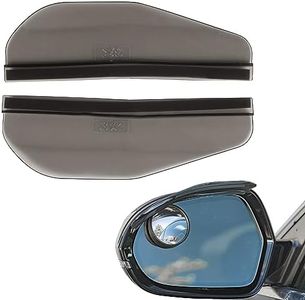 TRUE LINE Automotive Two Piece Smoked Black Mirror Rain Visor Smoke Guard
