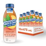 Snapple Zero Naturally Flavoured, Peach Tea, 473mL, 12-Count