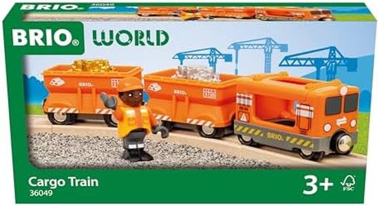 BRIO World - Treno Merci, Accessorio Pista Trenino, Set Costruzioni in Legno, Compatibile con Tutti i Prodotti BRIO, Giocattolo per Bambini 3+ Anni