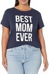 Womens Best Mom Ever T shirt Funny Mama Gift Mothers Day Cute Life Saying Tees (Heather Navy) - M