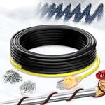 YeloDeer Gutter Heat Trace Cable, Self Regulating Heat Tape for Roofs with 6 ft Power Cold Lighted Plug, 6 W/Ft 120 V 50 ft