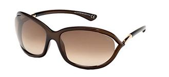 Tom Ford JENNIFER FT 0008 Transparent Dark Brown/Brown Shaded 61/16/120 women Sunglasses