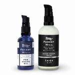 Forest Hill Pre & Post Shave Combo Set For Men, 50ml Pre Shave Oil For Easy Shave, Reduces Irritation & Razor Burns, 100ml Alcohol Free After Shave Balm For Softening & Moisturizing For All Skin Types (Taiga)