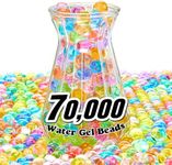 NOTCHIS 70,000 Water Gel Beads for Vases, Mix Color Gel Water Pearls Bead for Vase Filler, Floating Beads Pearls, Floating Candles, Wedding Centerpiece Floral Decorations