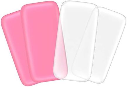 4 Pieces Silicone Lash Pads Eyelash Extension Holder Pallet False Lashes Holder Grafting Gasket Pallet Tools for Fake Eyelash Glue Holder Adhesive, Pink and Transparent