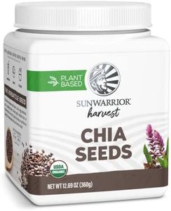 Sunwarrior Chia Seeds Organic Non-GMO Keto Vegan Superfood additive for Smoothies Acai Pudding Baking 360g Tub (30 SRV) Organic Harvest