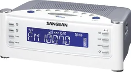 Sangean RCR-22 Atomic Clock with FM-RDS / AM / Aux-in Digital Tuning Clock Radio, silver, one size