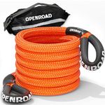 OPENROAD Kinetic Recovery Rope,Towing Straps, 36000 Lbs (1in x 30ft Orange) Tow Rope Extreme Duty 35% Elasticity Energy Offroad Snatch Strap, Vehicle Recovery Kit for Jeep Car ATV UTV SUV Truck