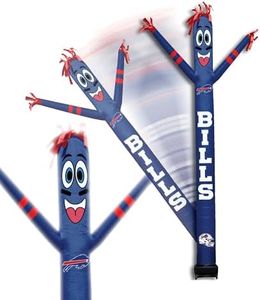 Sporticulture NFL Football Buffalo Bills Wacky Waving Inflatable Tube Guy with LED Lights & Built-in Blower Air Wacky Dancers NFL Inflatable Tube Man Crazy Sports Fan Outdoor Party Decoration