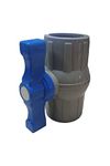 Droptech PVC Valve 1.1/4", (PLAIN) Heavy PVC Ball Valve For Household, Agriculture and Industrial Purpose, Pack Of 1