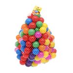 Straame Playballs, Soft Pit Balls for Kids, Small Colourful Plastic Balls, Crush Proof, No Sharp Edges, Toxic Free, Baby Approved Playball Set (Multicolour, 100 Balls)