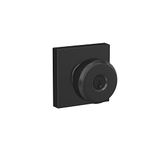 SCHLAGE F51A BWE 622 COL Bowery Knob with Collins Trim Keyed Entry Lock, Matte Black