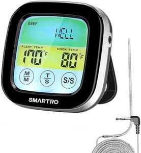 SMARTRO ST59 Digital Meat Thermometer for Oven BBQ Grill Kitchen Food Cooking with 1 Probe and Timer, LCD