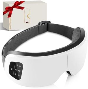 ESLYYDS Smart Eye Massager for Migraine - 6 Modes With Bluetooth Music, Thermal Compression for Heated Eyes, Foldable Design for Headaches and Dark Circles