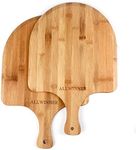 ALLWINNER Pizza Peel 12 Inch, 2 Pack Bamboo Pizza Paddle, Wooden Pizza Peels for Making Pizza, Pizza Bread Pie Cutting Board for Kitchen