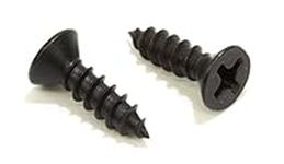 #6 X 1/2'' Black Oxide Coated Stainless Flat Head Phillips Wood Screw, (25 pc), 18-8 (304) Stainless Steel Screws by Bolt Dropper