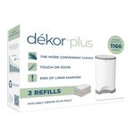 Dekor Plus Diaper Pail Refills | 2 Count | Most Economical Refill System | Quick & Easy to Replace | No Preset Bag Size – Use Only What You Need | Exclusive End-of-Liner Marking | Baby Powder Scent