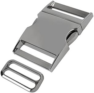 WJUAN Boucle Ceinture, Boucle Clip 62mm en Alliage de Zinc, Ceintures Homme et Femme Boucle de Ceinture, Boucle de Ceinture en Métal (Argent)