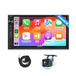 Eonon 7 Inch Double Din Car Stereo, Actual 3GB RAM + 32GB ROM, Genuine Android 14 OS, Wired & Wireless Apple CarPlay/Android Auto, SWC, DSP, Backup Camera, Universal Radio-UX7