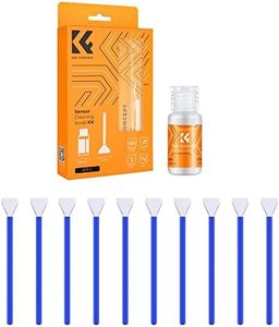 K&F Concept 16mm APS-C Sensor Cleaning Swab*10 + 20ml Sensor Cleaner, DSLR SLR Digital Camera CMOS and CCD Sensor Cleaning Swab Kits for Nikon Sony Canon Camera Clean