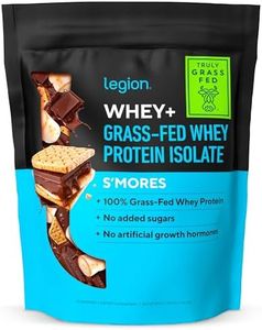 LEGION Whey+ Whey Isolate Protein Powder from Grass Fed Cows - Low Carb, Low Calorie, Non-GMO, Lactose Free, Gluten Free, Sugar Free, All Natural Whey Protein Isolate, 30 Servings (Smores)