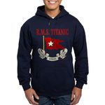 CafePress White Star Line RMS Titanic Hoodie (Dark) Men's Dark Hooded Sweatshirt Hoodie