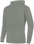 ProtectX Hi Vis Hoodie with Pockets, Long Sleeve High Visibility Hoodie, Lightweight Quick Dry Safety Shirts with Hood, Grey Large