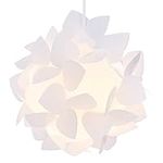 kwmobile Puzzle Lampshade - 26cm Diameter DIY Ceiling Light Lamp Shade for Pendant Lights Ceilings Living Room Bedroom - Blossom Fantasy Design, White