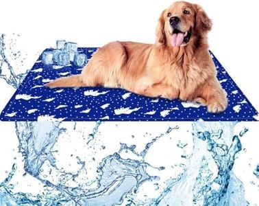 Mumoo Cat Summer Cooling Mat & Sleeping Pad Pet Cooling mat- Cat Dog Cooling Mat,RReversible Cold Gel Cooling Pads Safe Physical Cooling Dog Kennel,Floor Washable Summer Pet Pads(60 * 90CM Navy Blue)