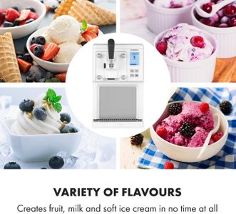 Klarstein Sweet Sundae Ice Cream Maker, 1.5L – Self-Cooling, White