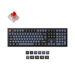 Keychron K10 Pro QMK/VIA Custom Wireless Mechanical Keyboard, Hot-swappable ISO UK Layout Full Size 108 Keys Programmable RGB Backlit Red Switch, Bluetooth/USB-C Wired for Mac Windows Linux