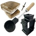 Jewellers Tools Sand Casting 4 Pin Traditional Flask/ Melting Pot/ 2kg Sand/ Sprue Jewellery Set