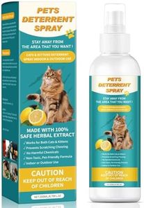 Boxmom Cat Deterrent Spray 200ML, Cat Repellent Spray – Natural Cat Training Spray for Indoor & Outdoor Use, No Trace Formula to Protect Furniture & Garden