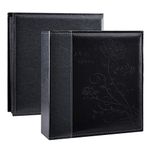 Miaikoe Photo Album 6x4 1000 Photos Slip in, Extra Large Capacity Leather Cover Wedding Family Picture Albums Holds 1000 Horizontal and Vertical 10x15cm Landscape Photos(Black)