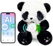 Smart AI Plush Toy Panda, Interactive Stuffed Animal for 3+ Kids, Screen-Free Educational Emo Robot with Advanced AI, APP with 16 Characters, Unique Gifts for Girls & Boys.Bedtime Companion