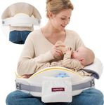 Momcozy CozyPro Nursing Pillow for Breastfeeding - All Around Ergonomic Comfort & Support - Pioneering Safety Fence - Plus Size Wider Feeding Pillow with Lumar Support for Easier and Healthier Nursing