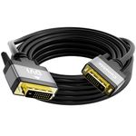 DVI to DVI Cable 20 FT, DVI-D 24+1 Gold Plated Cable, Dual Link DVI Male to Male Cord, Aluminum Shells, Long, 1080P, for PC, Desktop, Monitor, Projector, Gaming, HDTV, DVD, Black