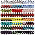 Deetenks 120PCS Dart Flights 24 Sets Dart Standard Flights Replacement Feather Tail Wing Dart Accessories