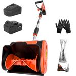 MAXLANDER Cordless Snow Shovel, 20V 11-Inch Electric Battery Snow Blower with Adjustable Handle (4.0Ah Battery, Charger and Cover Included)