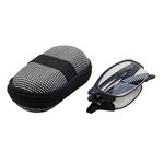 EnzoDate Flexible Mini Folding Reading Glasses with Case, 1 to +3.5 Men Women Foldable Presbyopia Hyperopia Glasses, Optics Pocket Reader