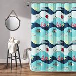 Lush Decor Sea Life Shower Curtain, 72" x 72", Blue (16T004313)