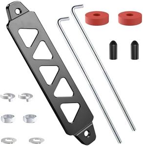 Battery Hold Down Kit, Aluminum Alloy Battery Tie Down Mount Bracket, Battery Hold Down Bracket with J Bolts, Universal 8.5" Triangular Five-Hole Car Battery Holder Kit for Car, SUV, RV